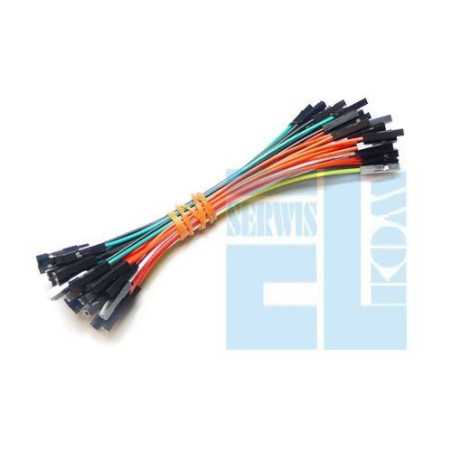 Zestaw 10szt Kabli-zworek 20cm połączeniowych GNIAZDO-GNIAZDO /040