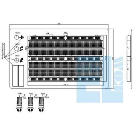 PŁYTKA UNIWERSALNA - LISTWA STYKOWA 1560 PUNKTÓW GN. BANAN