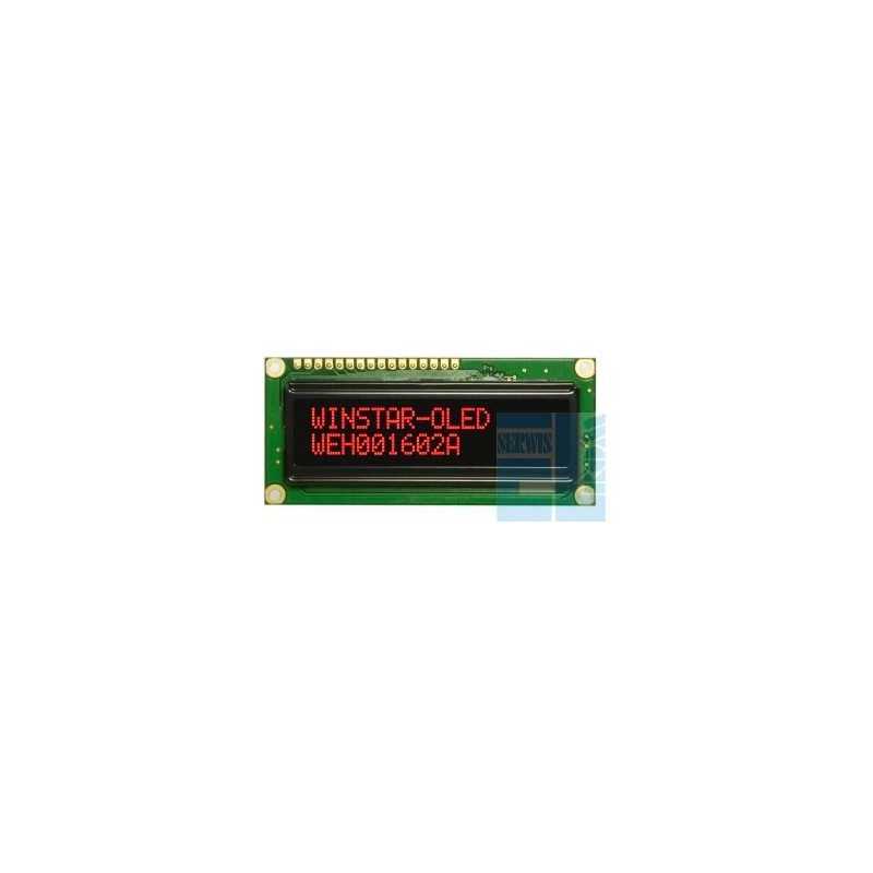 WYŚWIETLACZ OLED 2x16 WEH1602 ARPP5 NEGATYW CZERWONY RED 16x2 + SPI
