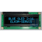 WYŚWIETLACZ OLED 2x16 WEH1602 ABPP5 NEGATYW NIEBIESKI 16x2 + SPI