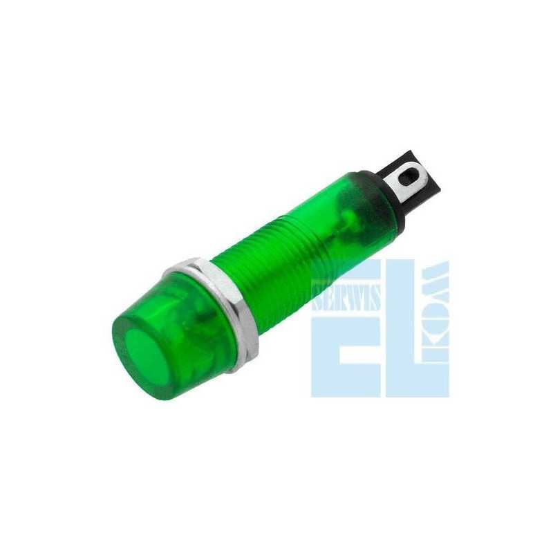 KONTROLKA ZIELONA Z ŻARÓWKĄ 230V Panel 6mm