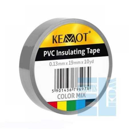  TAŚMA IZOLACYJNA SZARA PVC KEMOT 0,13x19mm 10Y