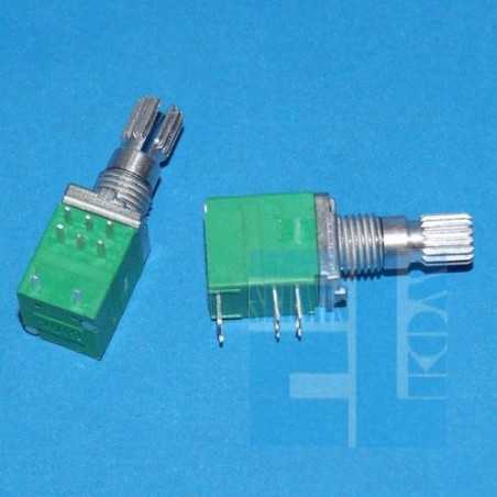 POTENCJOMETR OBROTOWY 2x 10k LINIOWY B Z WYŁĄCZNIKIEM STEREO 9x11 L-15mm