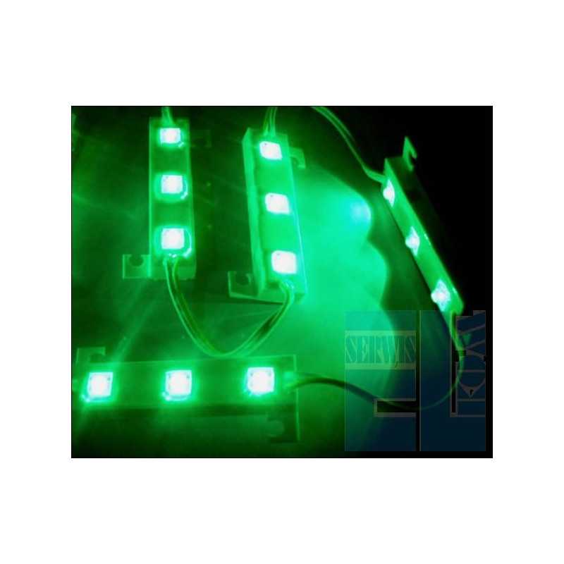 PODŚWIETLENIE LISTWA 3 LED FLUX ZIELONA 12V WODOSZCZELNA PODŚWIETLENIE LISTWA 3 LED FLUX ZIELONA 12V WODOSZCZELNA