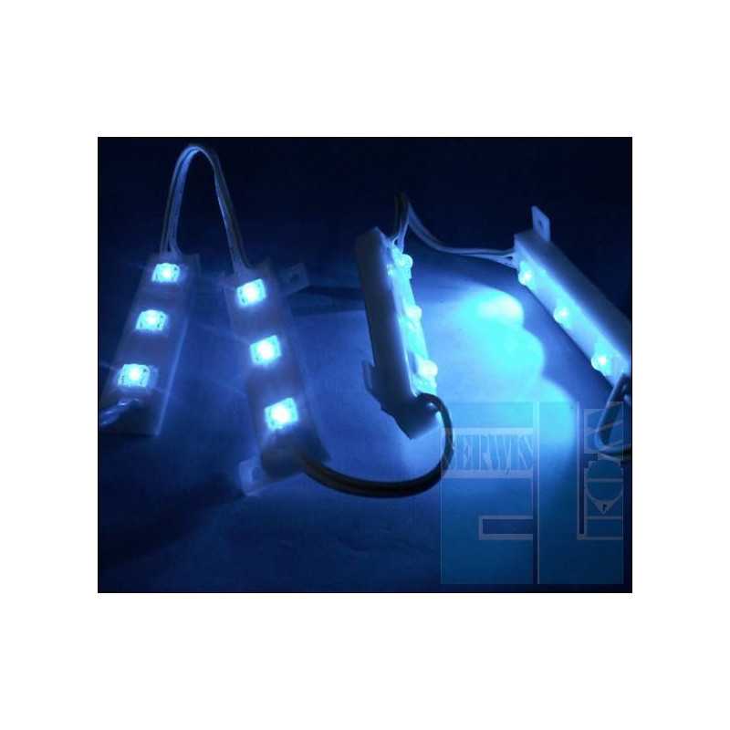 PODŚWIETLENIE LISTWA 3 LED FLUX NIEBIESKA 12V WODOSZCZELNA PODŚWIETLENIE LISTWA 3 LED FLUX NIEBIESKA 12V WODOSZCZELNA