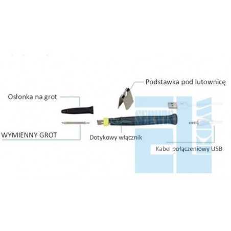 LUTOWNICA ZD-20U 8W ZASILANIE Z USB