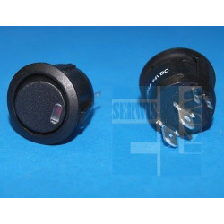 PRZEŁĄCZNIK R13 112L02BBR0L3 KLAWISZOWY CZARNY 6A/250V 0-1 PODSW. LED 12V