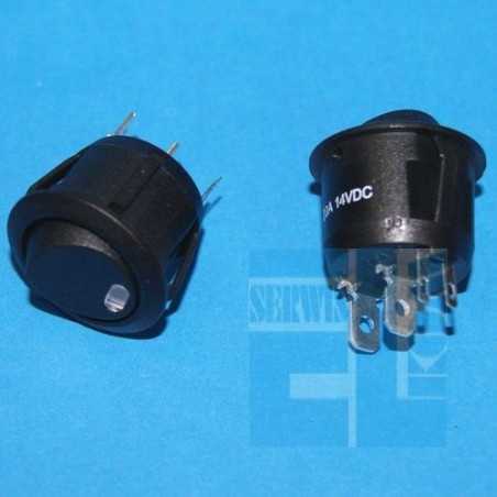 PRZEŁĄCZNIK R13 112L02BBR0L3 KLAWISZOWY CZARNY 6A/250V 0-1 PODSW. LED 12V