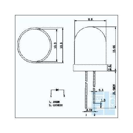 DIODA LED 10mm NIEBIESKA MIGAJĄCA