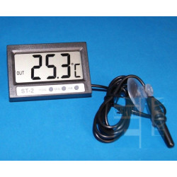 TERMOMETR MIERNIK Z ZEGARKIEM -50 C do 70 C LCD CZARNY BLOW ST02 ZEW/WEW