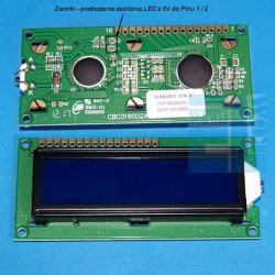 WYŚWIETLACZ LCD 2x16 E W1B 16x2 CYRYLICA NIEBIESKI