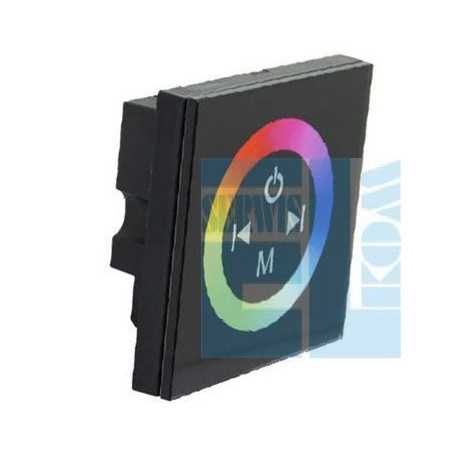 STEROWNIK LED RGB PANEL ŚCIENNY 4A/KAN CZAR. 86x86x36mm CTRL-T-P3