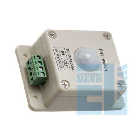 STEROWNIK LED PIR Z CZUJ. RUCHU 12V 8A/96W 5-8m CTRL-PIR