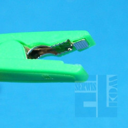 KROKODYLEK POMIAROWY MAŁY GNIAZDO 2mm ŻÓŁTY IZOLOWANY