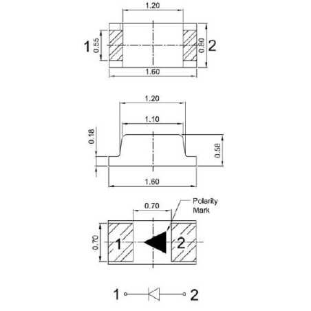 DIODA LED SMD 0603 CZERWONA RED 280mcd 120st