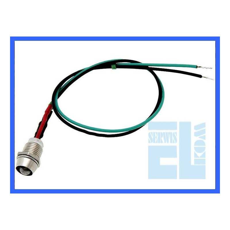 DIODA LED 5mm CZERWONA MIGAJĄCA 12V KONTROLKA SYGNALIZACYJNA /PL1629