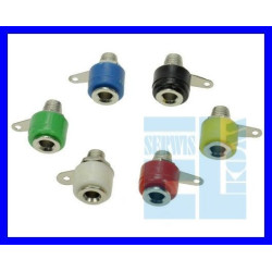 GNIAZDO BANAN 4mm CZARNE PRZYKRĘCANE 15mm