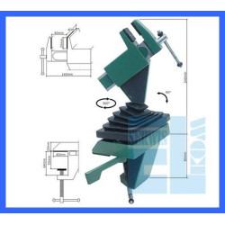 IMADŁO OBROTOWE 360st. METALOWE MOCOWANE DO STOŁU