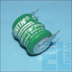 AKUMULATOR 3,6V 80mAh Ni-Mh AKUMULATOREK KINETIC 2-PINY