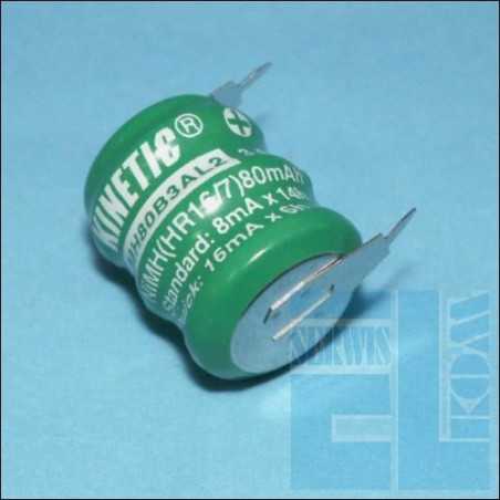 AKUMULATOR 3,6V 80mAh Ni-Mh AKUMULATOREK KINETIC 2-PINY