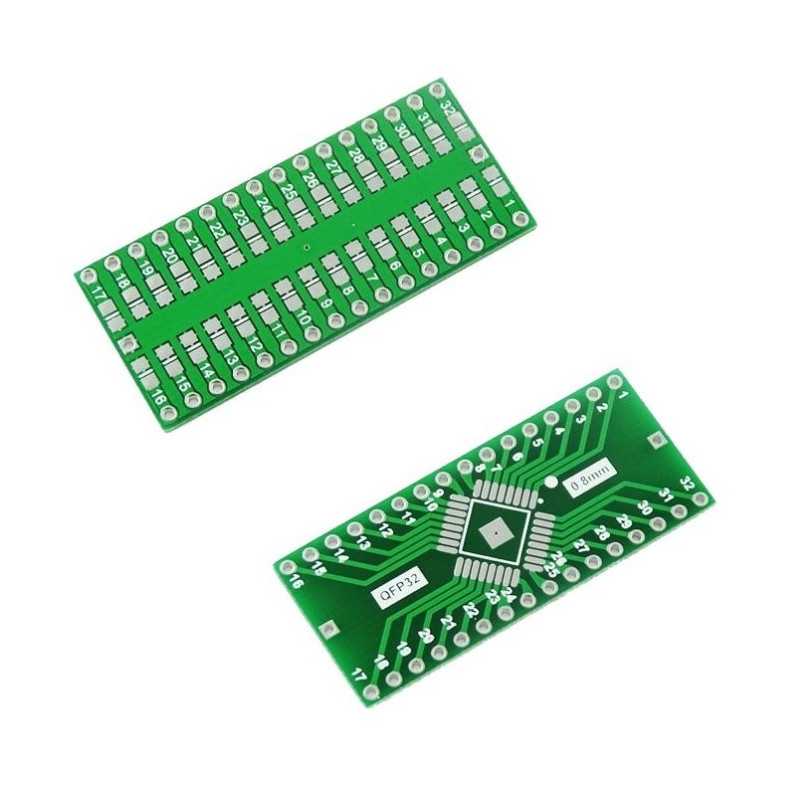 PŁYTKA UNIWERSALNA QFP32 DIP32 ADAPTER PRZEJŚIÓWKA WIERCONA