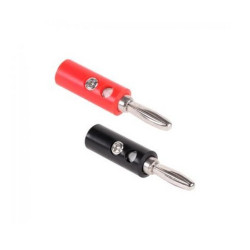 WTYK BANAN 4mm CZARNY SKRĘCANY+GNIAZDO WTY0201A