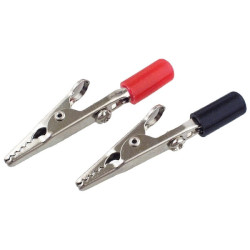 KROKODYL DUŻY NIEIZOLOWANY PROSTY - GNIAZDO BANAN 4mm - L-51mm CZARNY