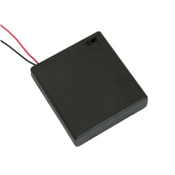  KOSZYK POJEMNIK BATERII 4x AA PŁASKI Z WYŁĄCZNIKIEM ZAMYKANY 4xR6