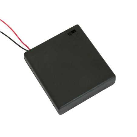  KOSZYK POJEMNIK BATERII 4x AA PŁASKI Z WYŁĄCZNIKIEM ZAMYKANY 4xR6