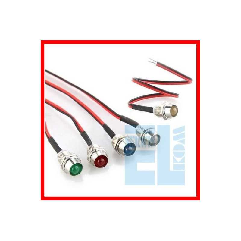 DIODA LED 5mm ŻÓŁTA 12V KONTROLKA SYGNALIZACYJNA /AK6174