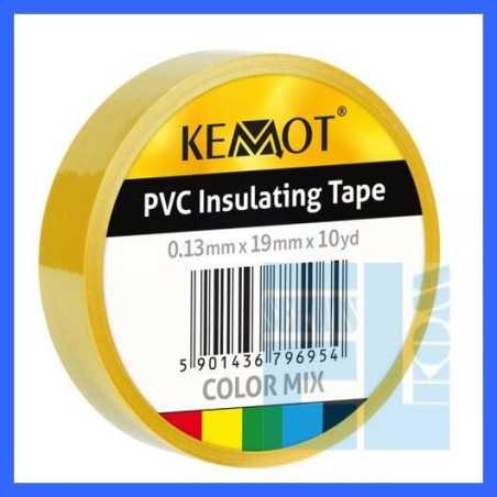TAŚMA IZOLACYJNA ŻÓŁTA PVC KEMOT 0,13x19mm 10Y
