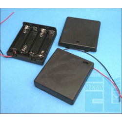 KOSZYK POJEMNIK BATERII 4x AA PŁASKI Z WYŁĄCZNIKIEM ZAMYKANY 4xR6