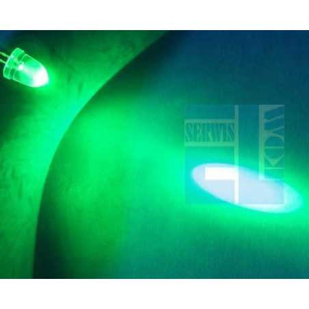 DIODA LED 10mm ZIELONA 10cd GREEN SUPERJASNA !