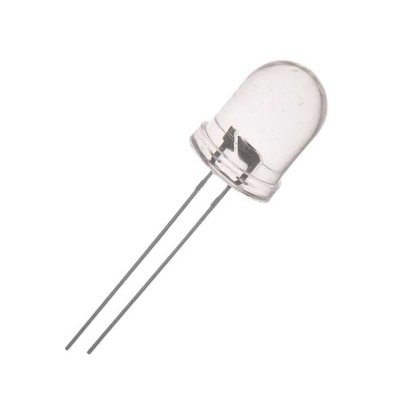DIODA LED 10mm 12V NIEBIESKA z KOŁNIERZEM