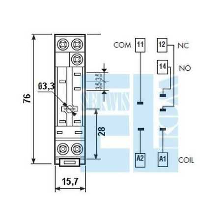 GNIAZDO PODSTAWKA PRZEKAŹNIKA SRC 1CO WEIDMULLER DIN 250V/12A 3,5mm