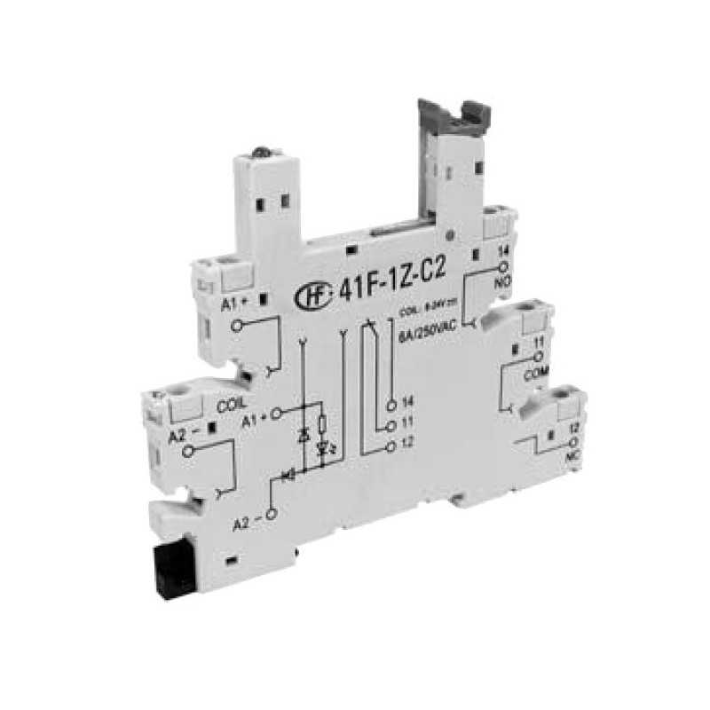 GNIAZDO PODSTAWKA PRZEKAZNIKA 41F-1Z-C2-1 NA SZYNĘ DIN35