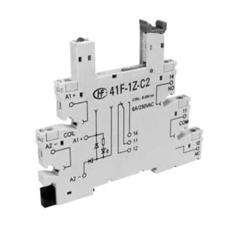 GNIAZDO PODSTAWKA PRZEKAZNIKA 41F-1Z-C2-1 NA SZYNĘ DIN35