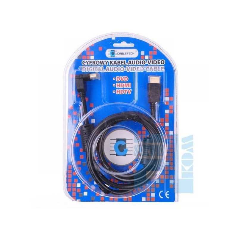  KABEL CYFROWY HDMI - HDMI 1,8m KĄTOWY-PROSTY