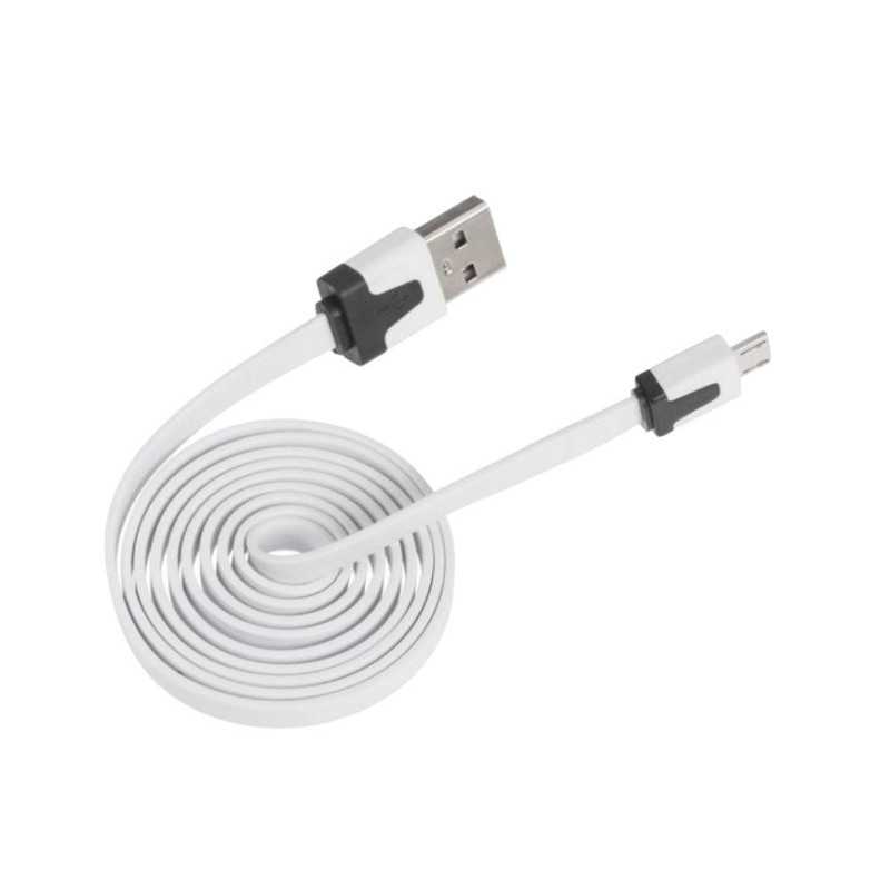 KABEL MICRO USB BIAŁY PŁASKI /G0452