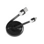 KABEL MICRO USB CZARNY PŁASKI /G0453