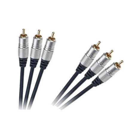 KABEL ZESTAW KABLI 3RCA-3RCA CHINCH TOSLINK SVHS 1,5m EURO /02-7550 bli. KRUGER&MATZ