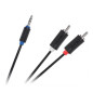 KABEL PRZEWÓD POŁĄCZENIOWY JACK 3,5 - 2xRCA 1,8m STANDARD CABLETECH 3952-1,8