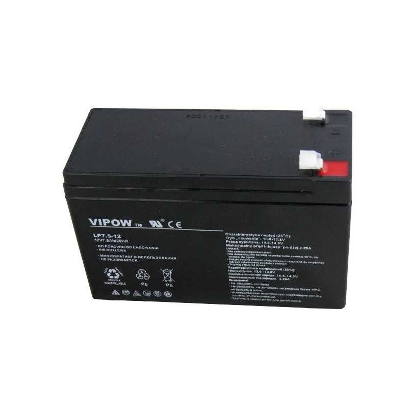 AKUMULATOR ŻELOWY 12V 7,5Ah VIPOW