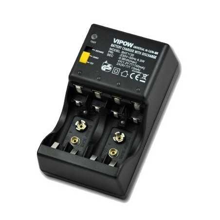 ŁADOWARKA AKUMULATORÓW - AA AAA 9V - FUNKCJA ROZŁADOWANIA TEST CR3288 GS