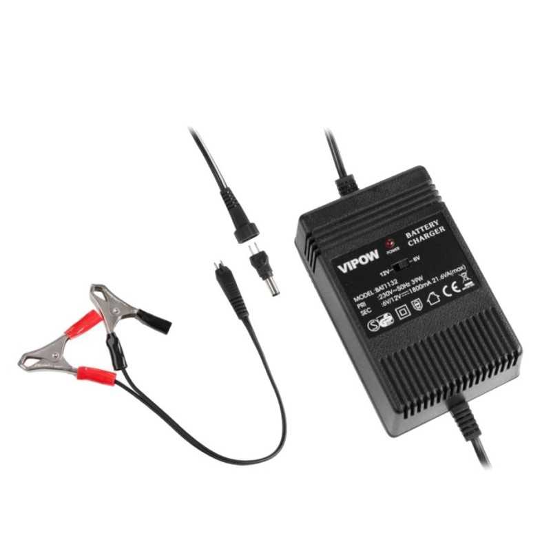 Ładowarka do akumulatorów żelowych 6V 12V 1800mA do 20Ah