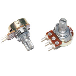 POTENCJOMETR OBROTOWY 250k - LINIOWY OŚ 8/16mm