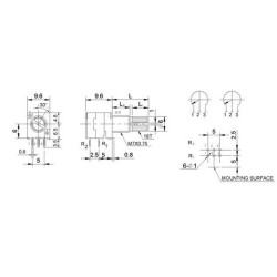 POTENCJOMETR OBROTOWY 2x 1k LINIOWY STEREO 9x11 L-15mm