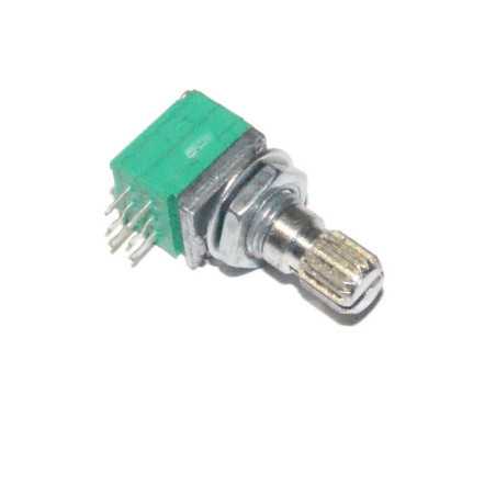 POTENCJOMETR OBROTOWY 2x 100k LINIOWY STEREO 9x11 L-15mm