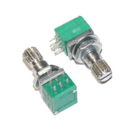 POTENCJOMETR OBROTOWY 2x 100k LINIOWY STEREO 9x11 L-15mm