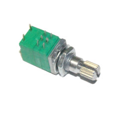 POTENCJOMETR OBROTOWY 2x 10k LINIOWY B Z WYŁĄCZNIKIEM STEREO 9x11 L-15mm